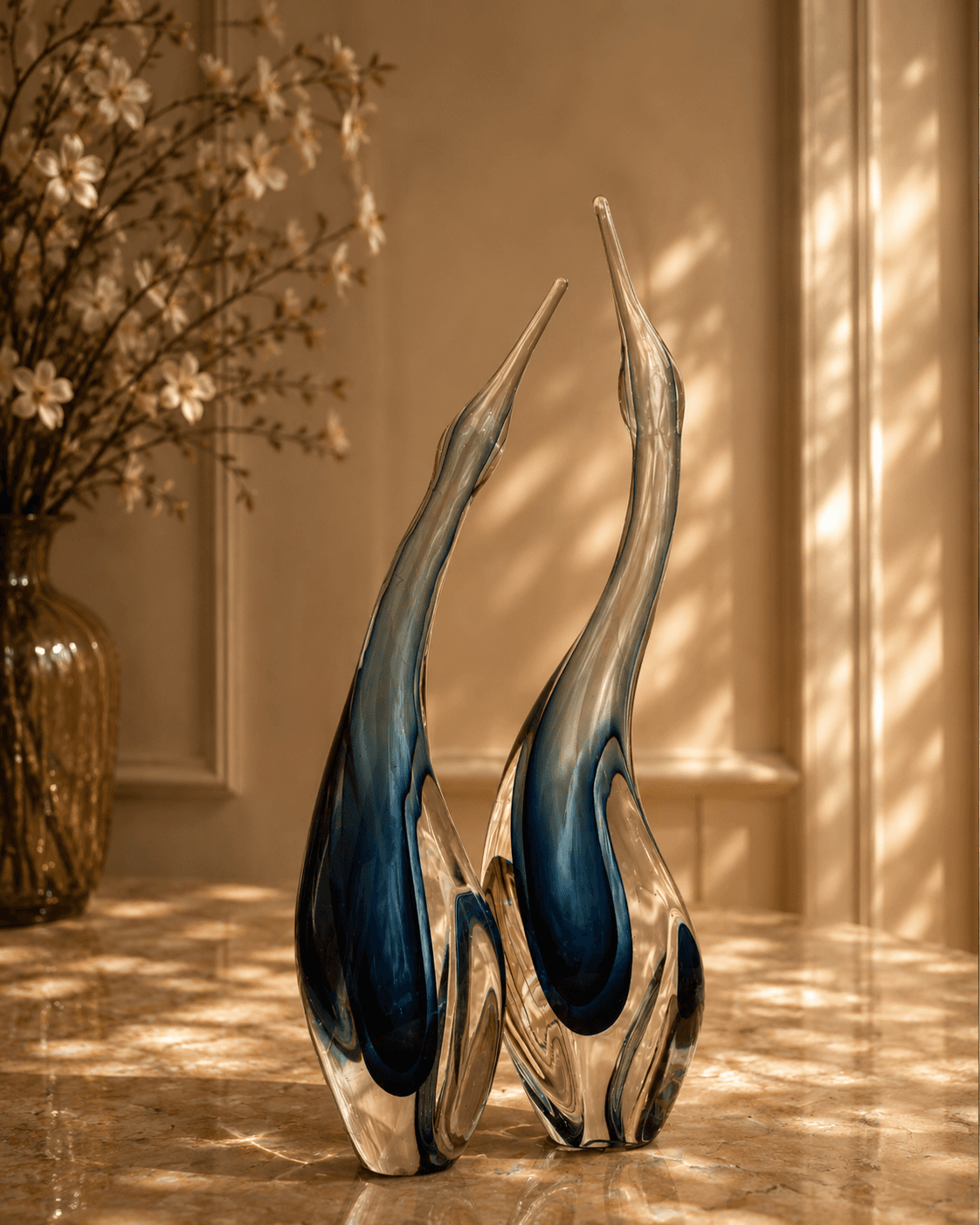 Japanese Crane Murano Style