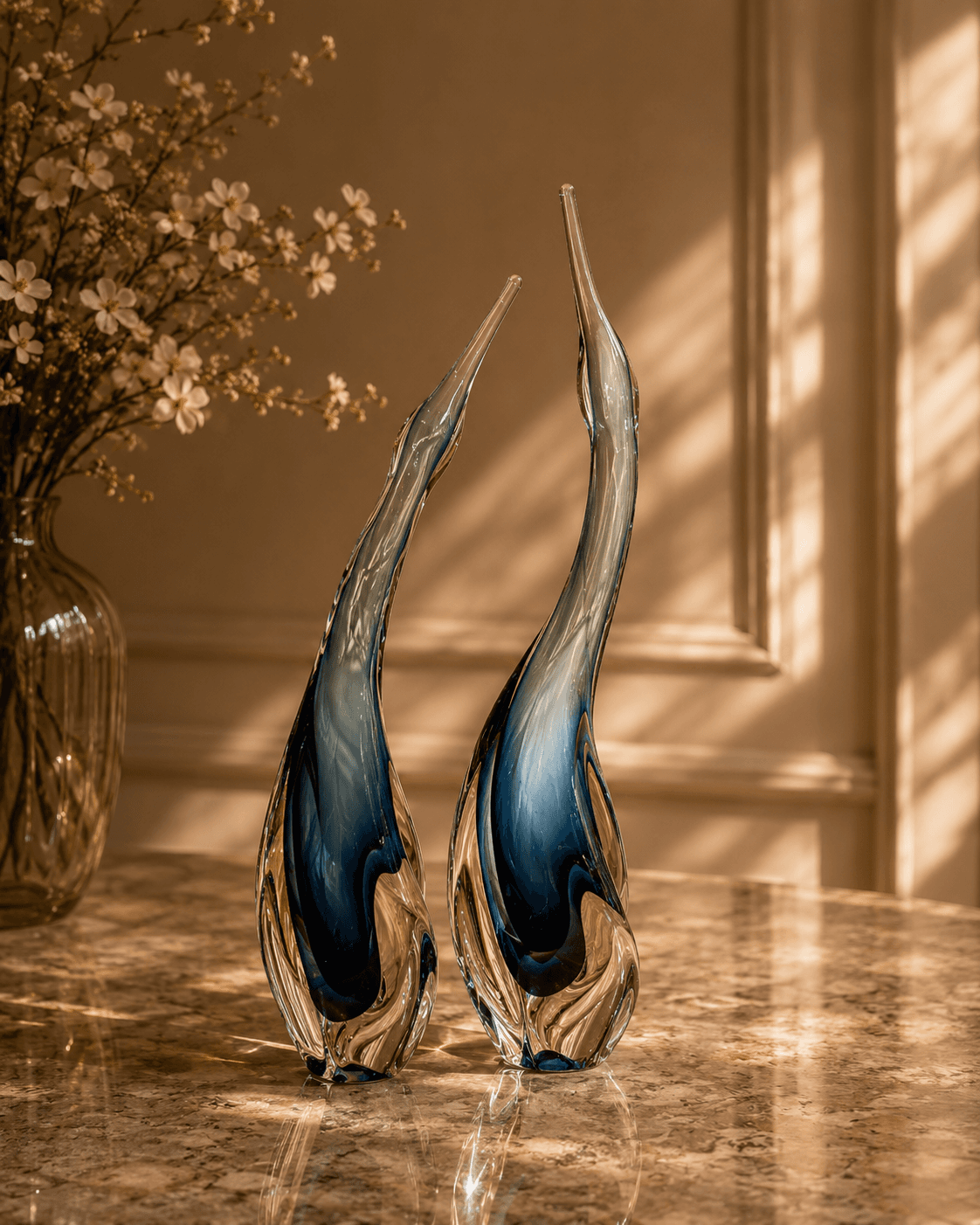 Japanese Crane Murano Style