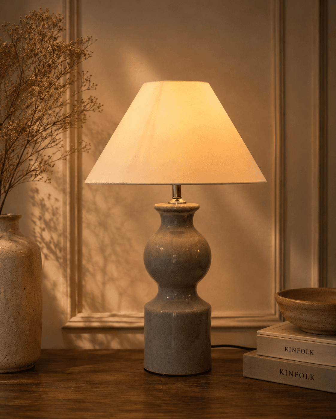Bella Table Lamp - Grey