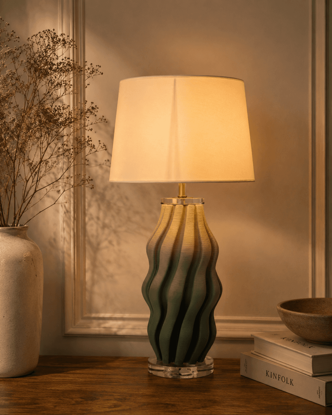 Ether blue 3D Table Lamp - Blue