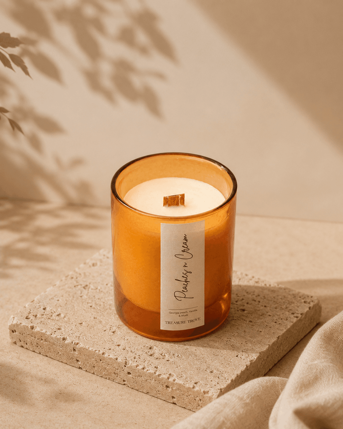 Scented Jar Candle – Peaches & Cream