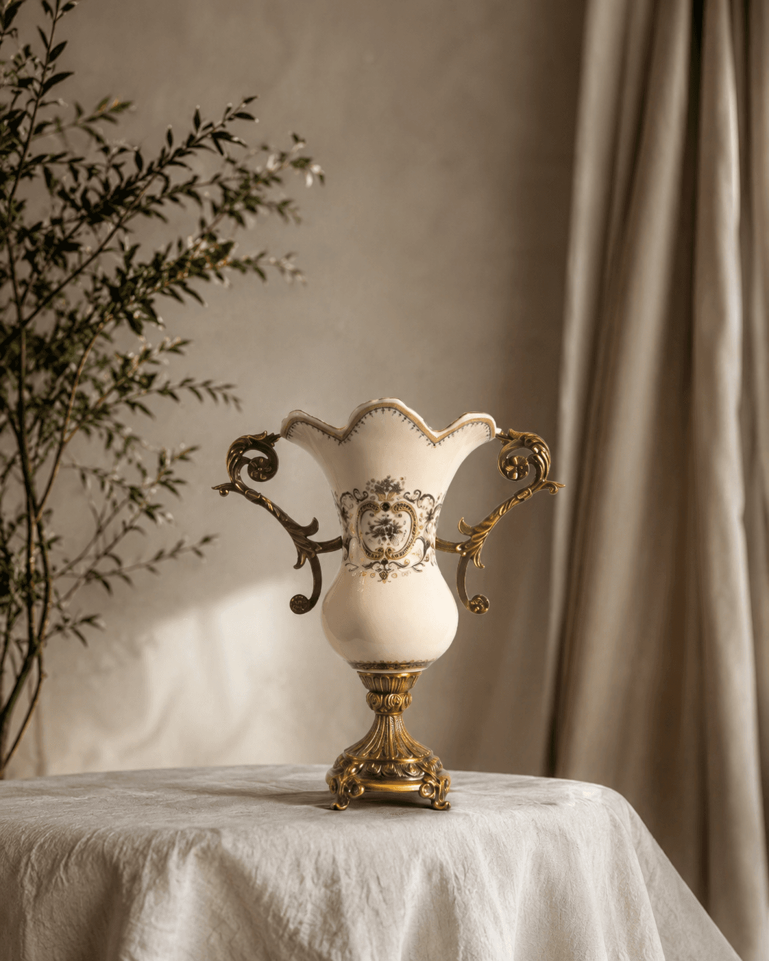 Victorian Cream Vase