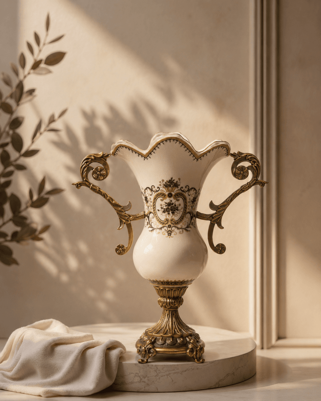 Victorian Cream Vase