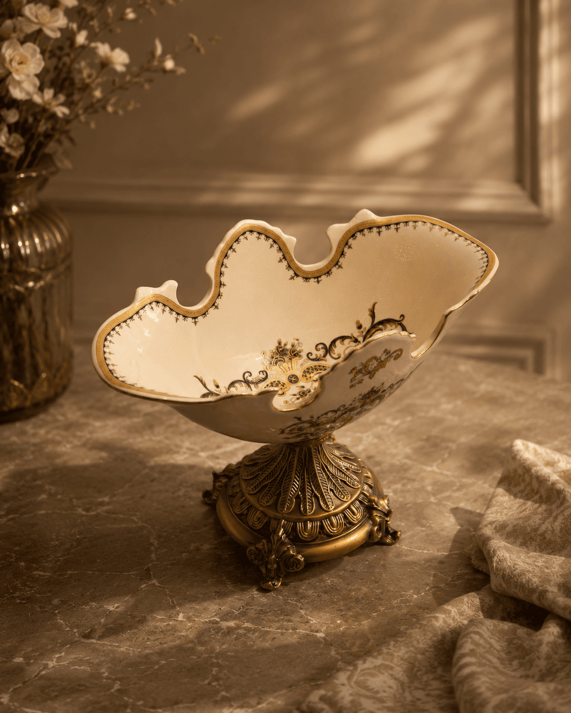 Victorian Cream Fruit Bowl