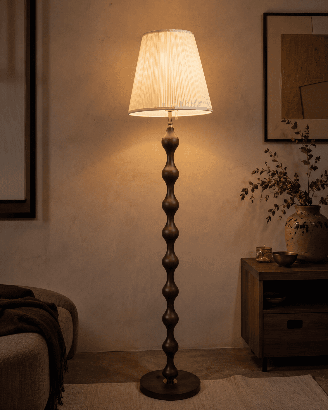 French Retro Medieval Buddha Floor Lamp
