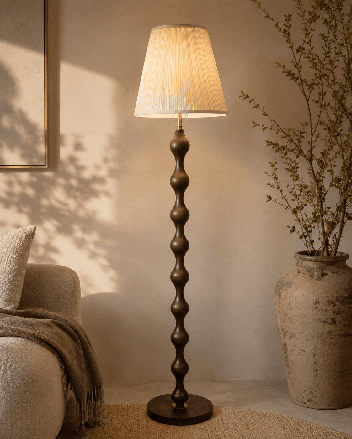 French Retro Medieval Buddha Floor Lamp