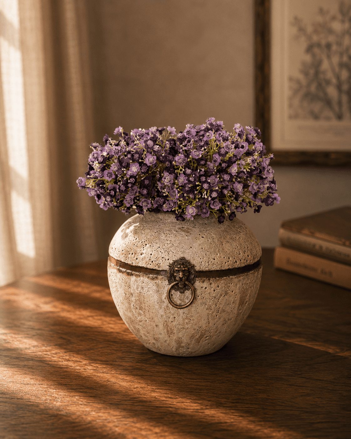 Gypsophila Purple Artificial Flower - Set of 3 stems