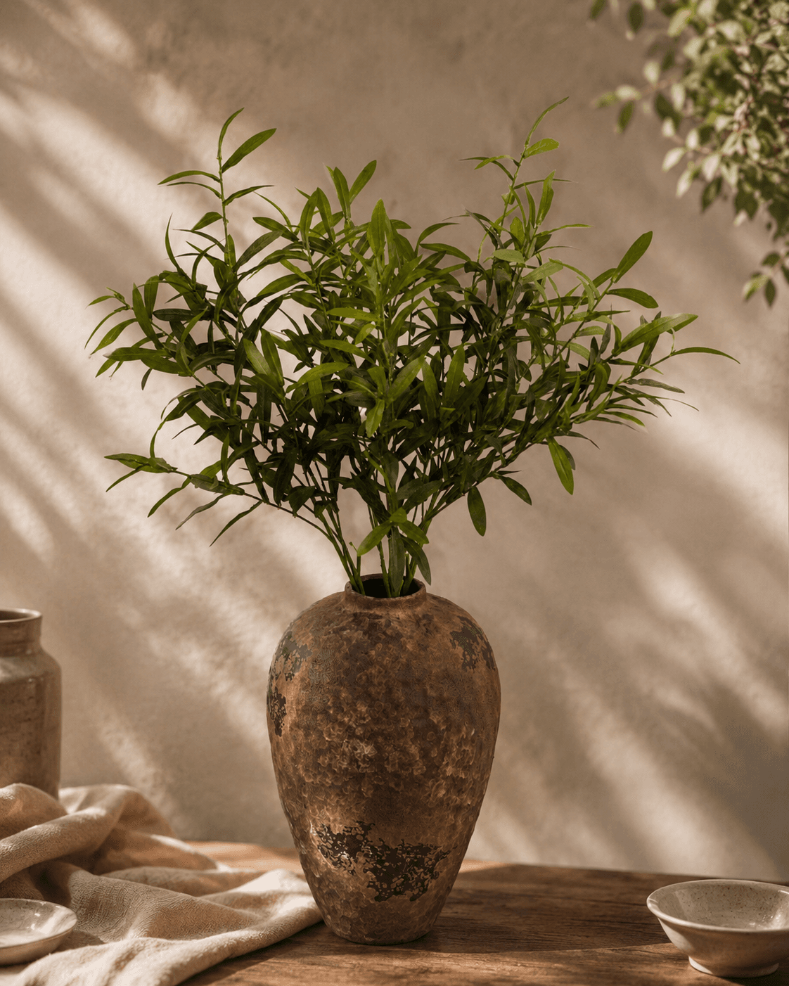 Olive Artificial Leaf Stem - Single Stem