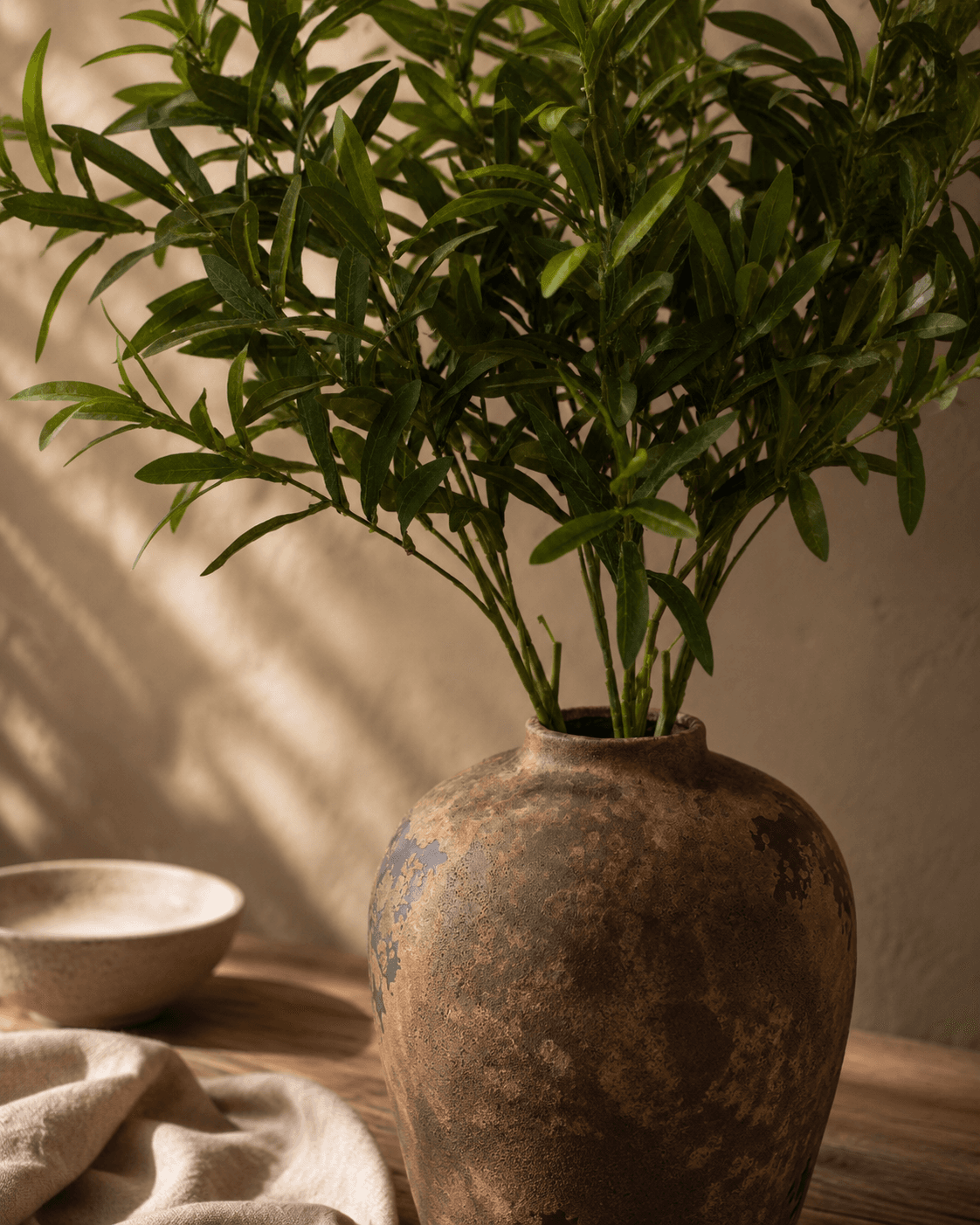 Olive Artificial Leaf Stem - Single Stem