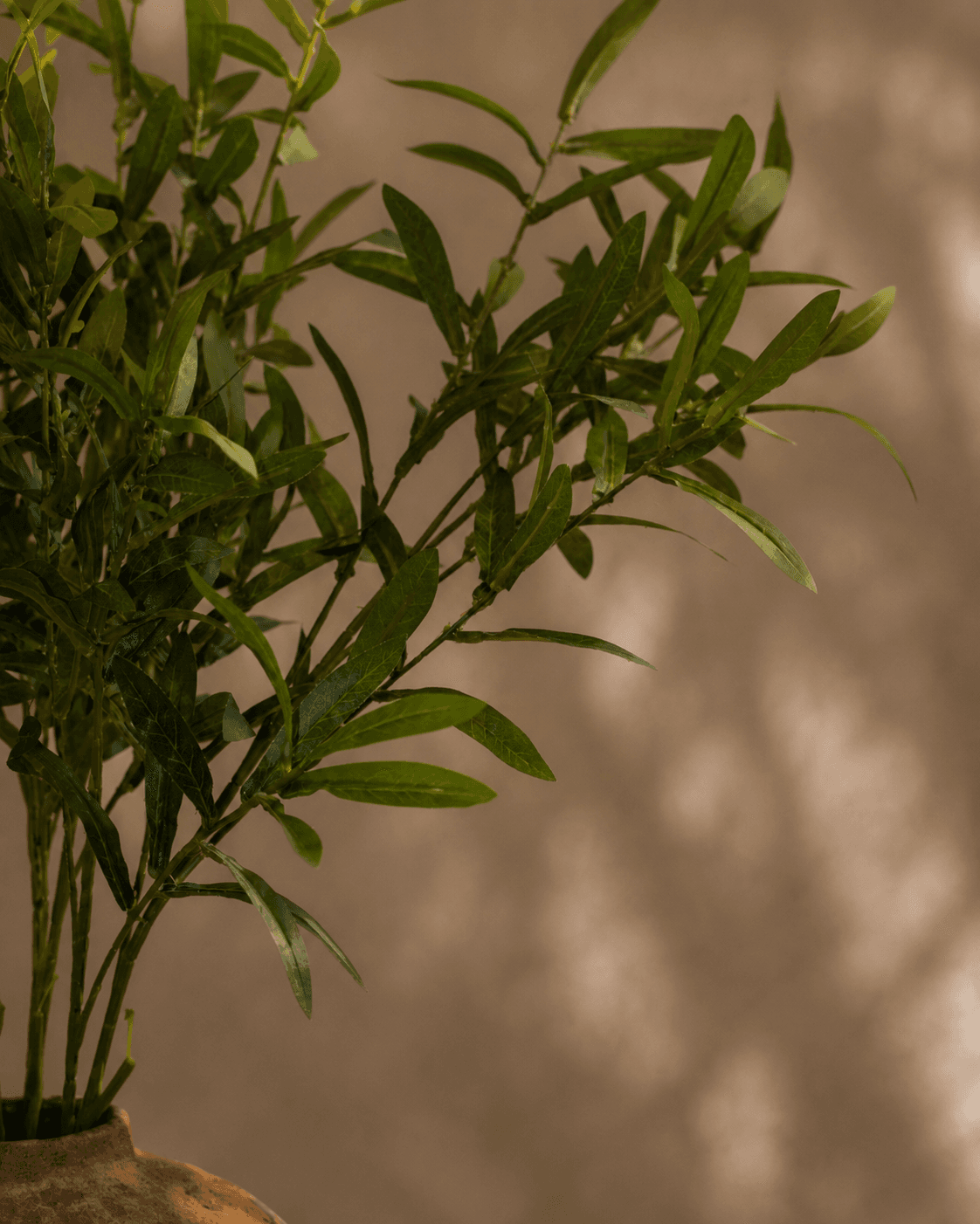 Olive Artificial Leaf Stem - Single Stem