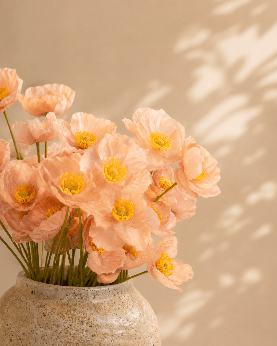 Poppy Baby Pink Artificial Flower - Single Stem