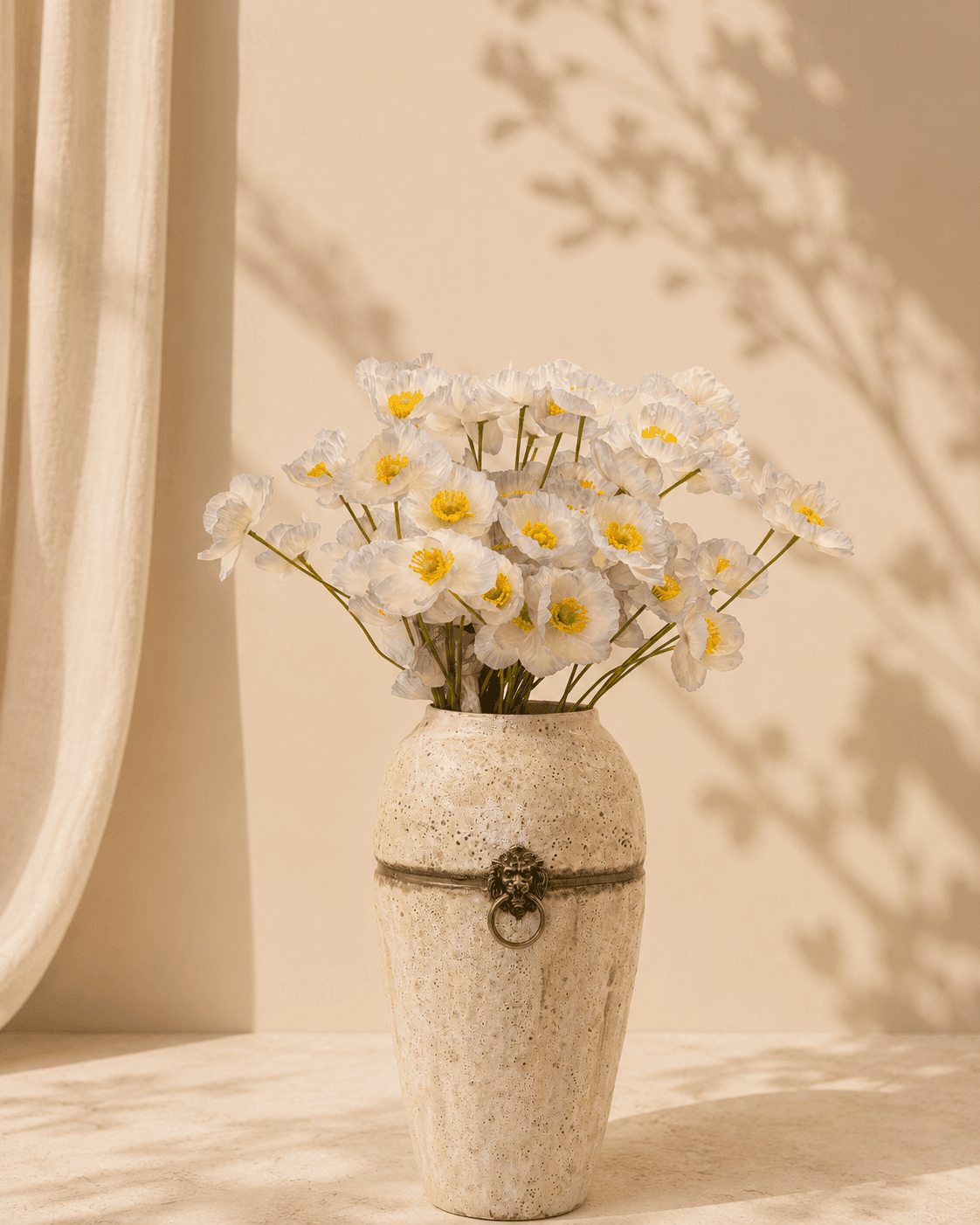 Poppy Blue Artificial Flower - Single Stem