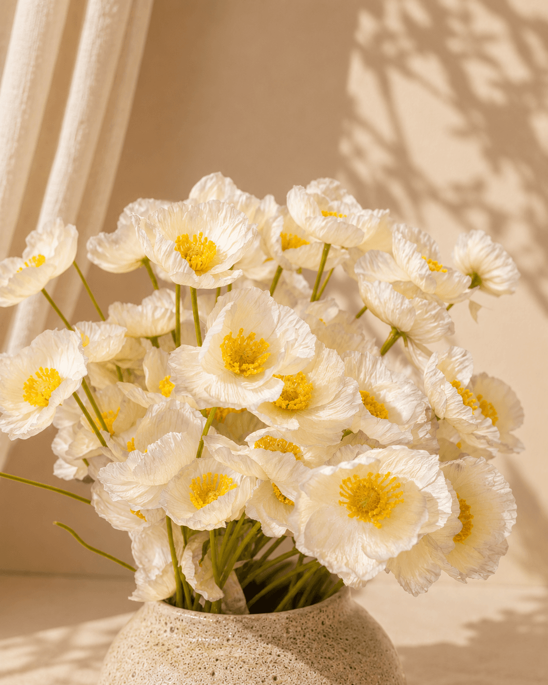 Poppy Blue Artificial Flower - Single Stem