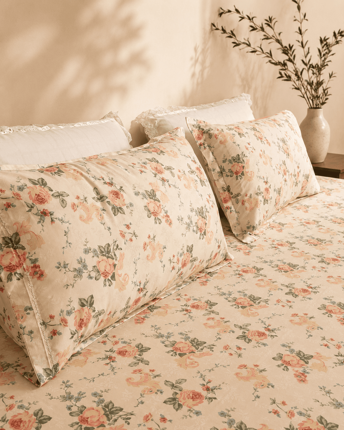 Floral Print Design Bedsheet