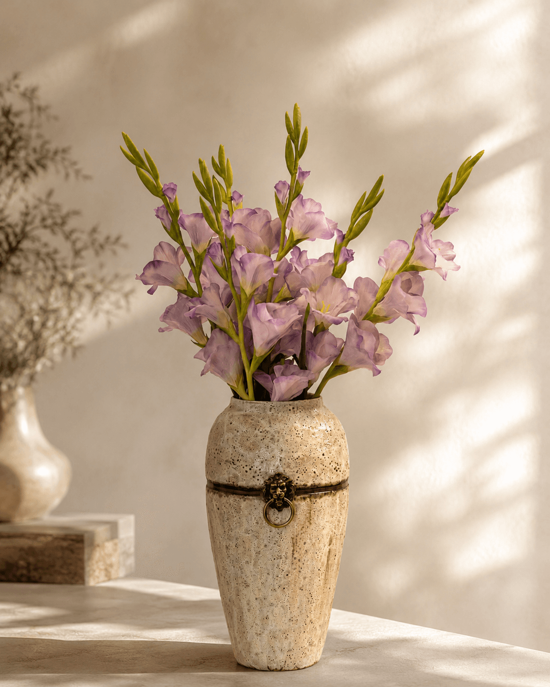 Gladiolus Violet Artificial Flower - Single Stem