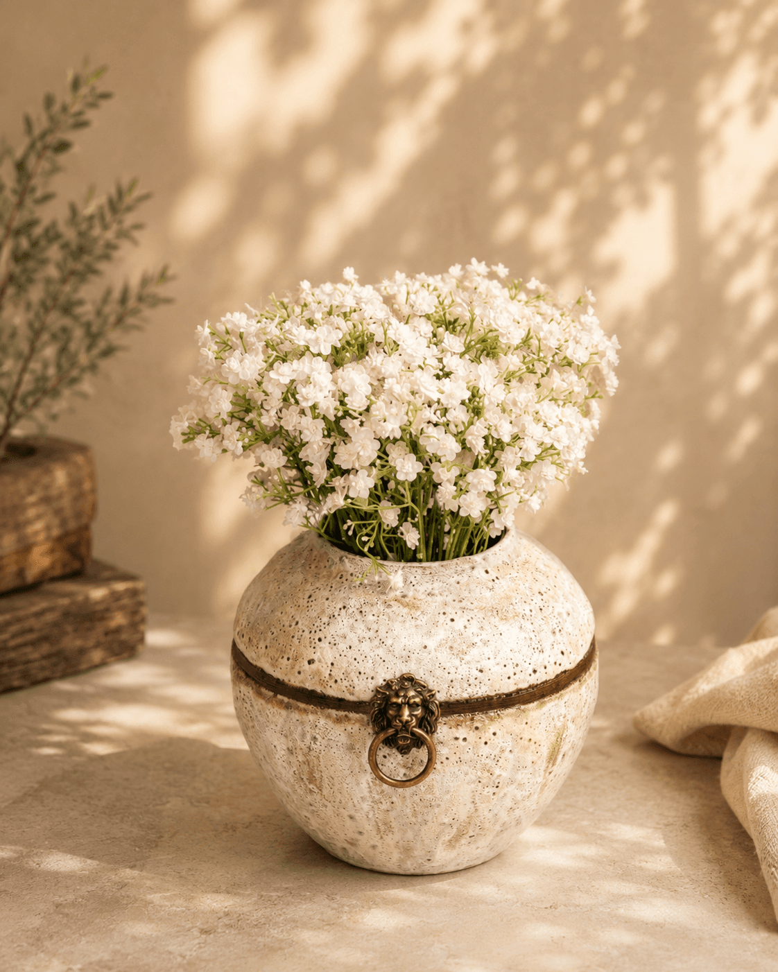 Gypsophila White Artificial Flower - Set of 3 stems