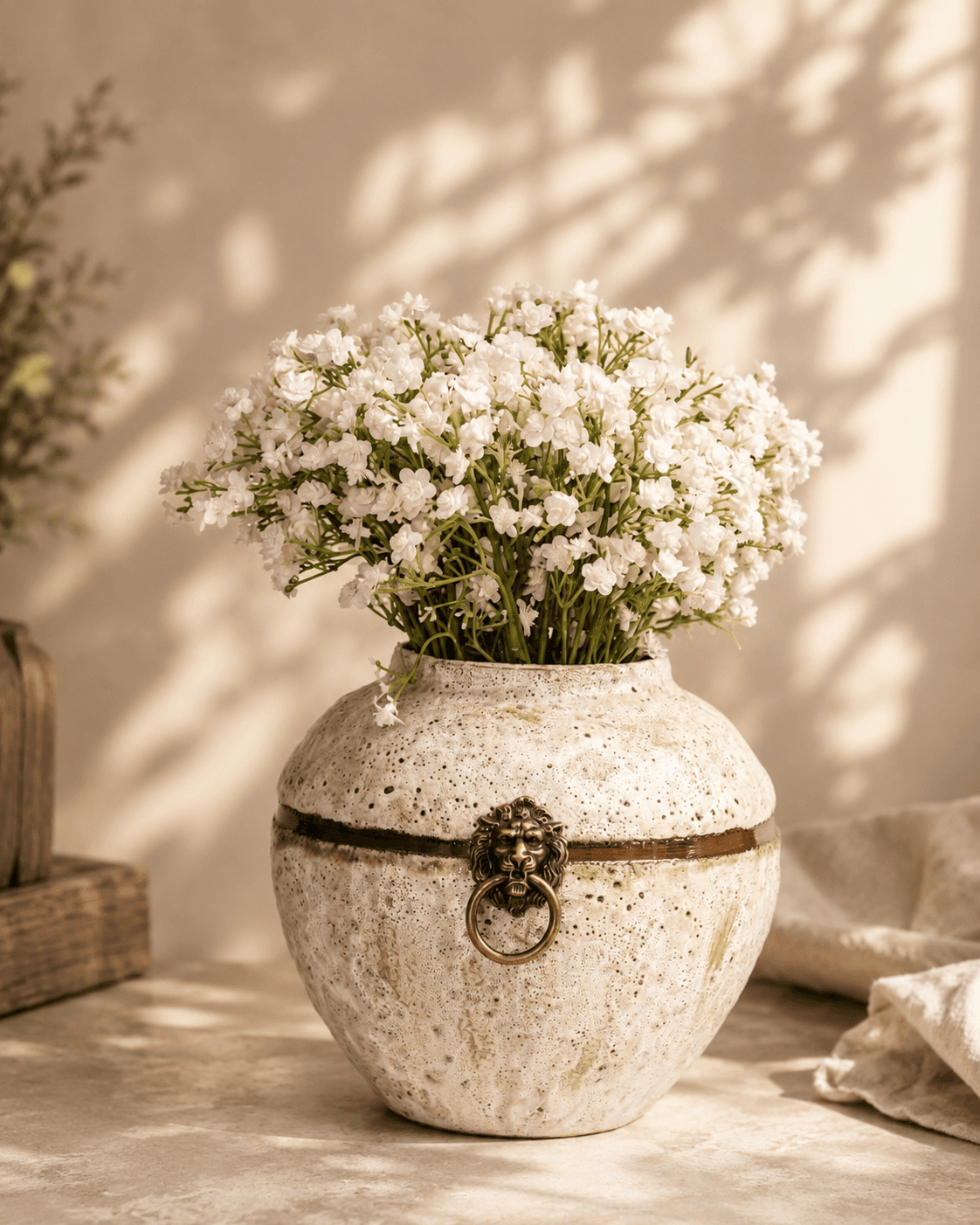 Gypsophila White Artificial Flower - Set of 3 stems