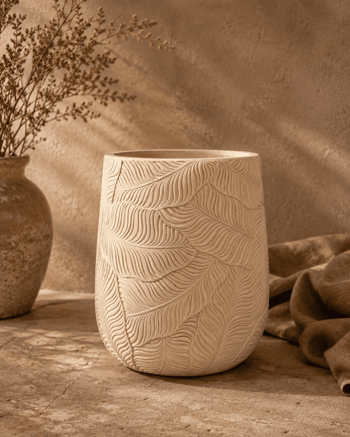 Leaf Clay Planter - Medium