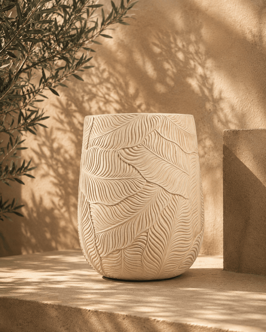 Leaf Clay Planter - Medium