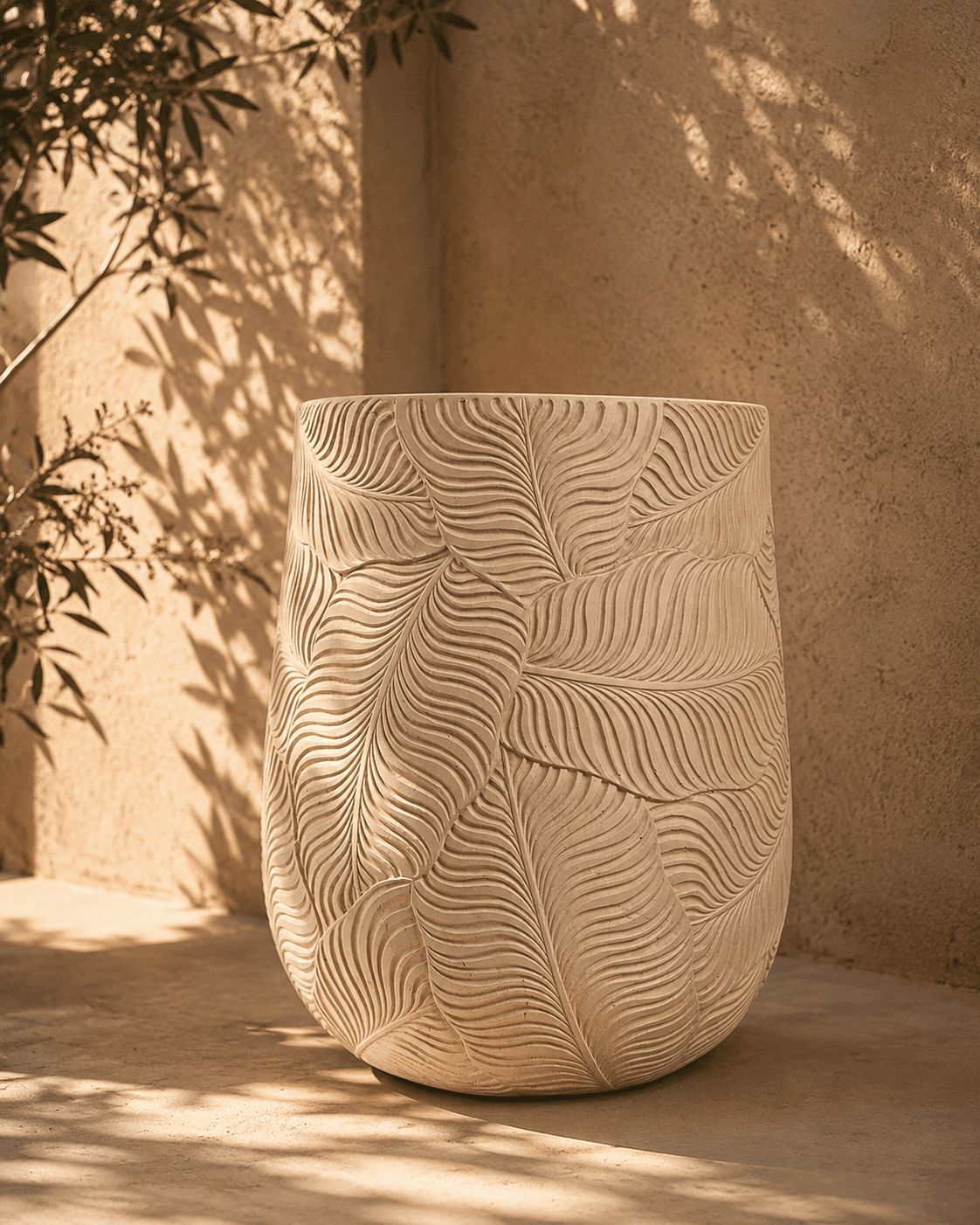Leaf Clay Planter - Large