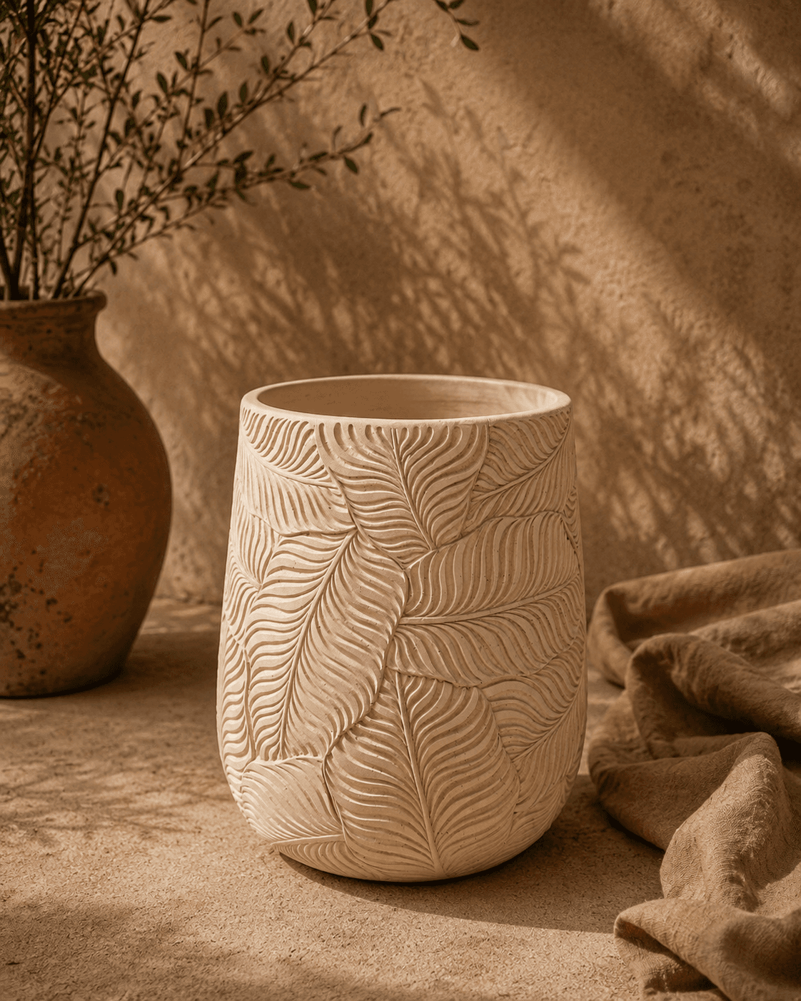 Leaf Clay Planter - Small