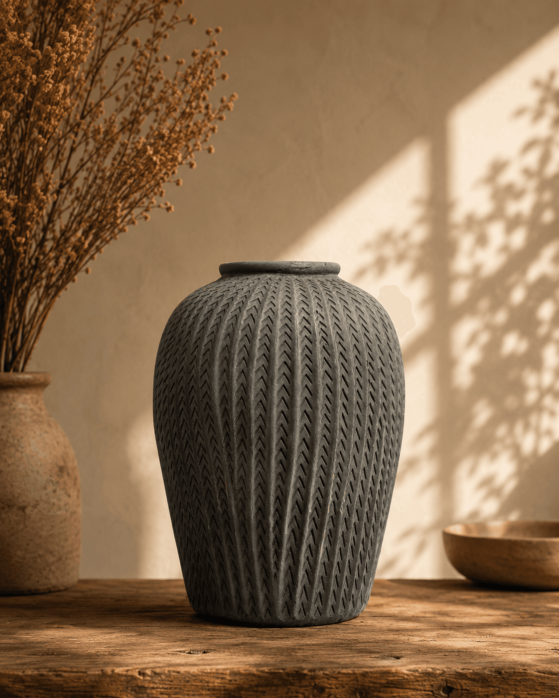 Vintage Moss Clay Planter - Small