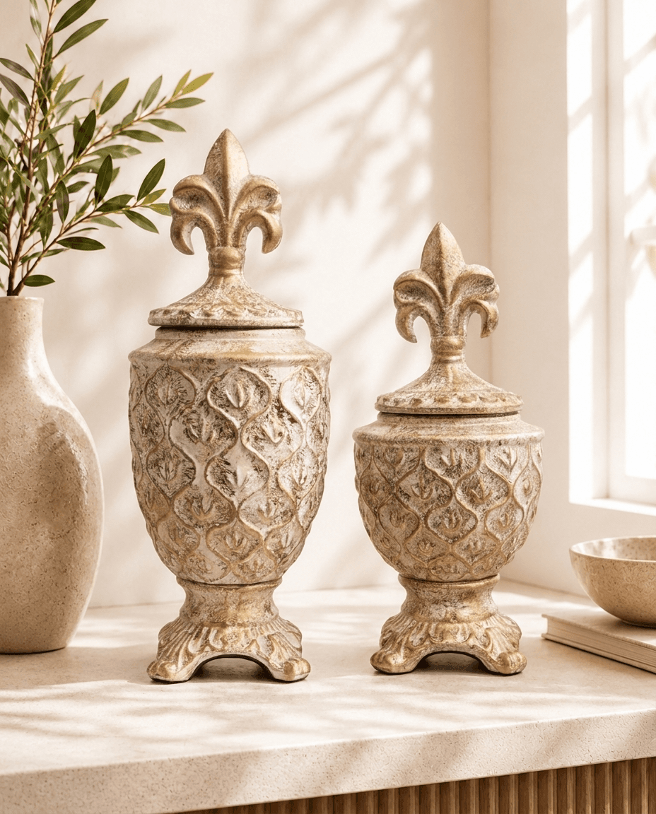 Decorative Jar – Antique Finish - Large