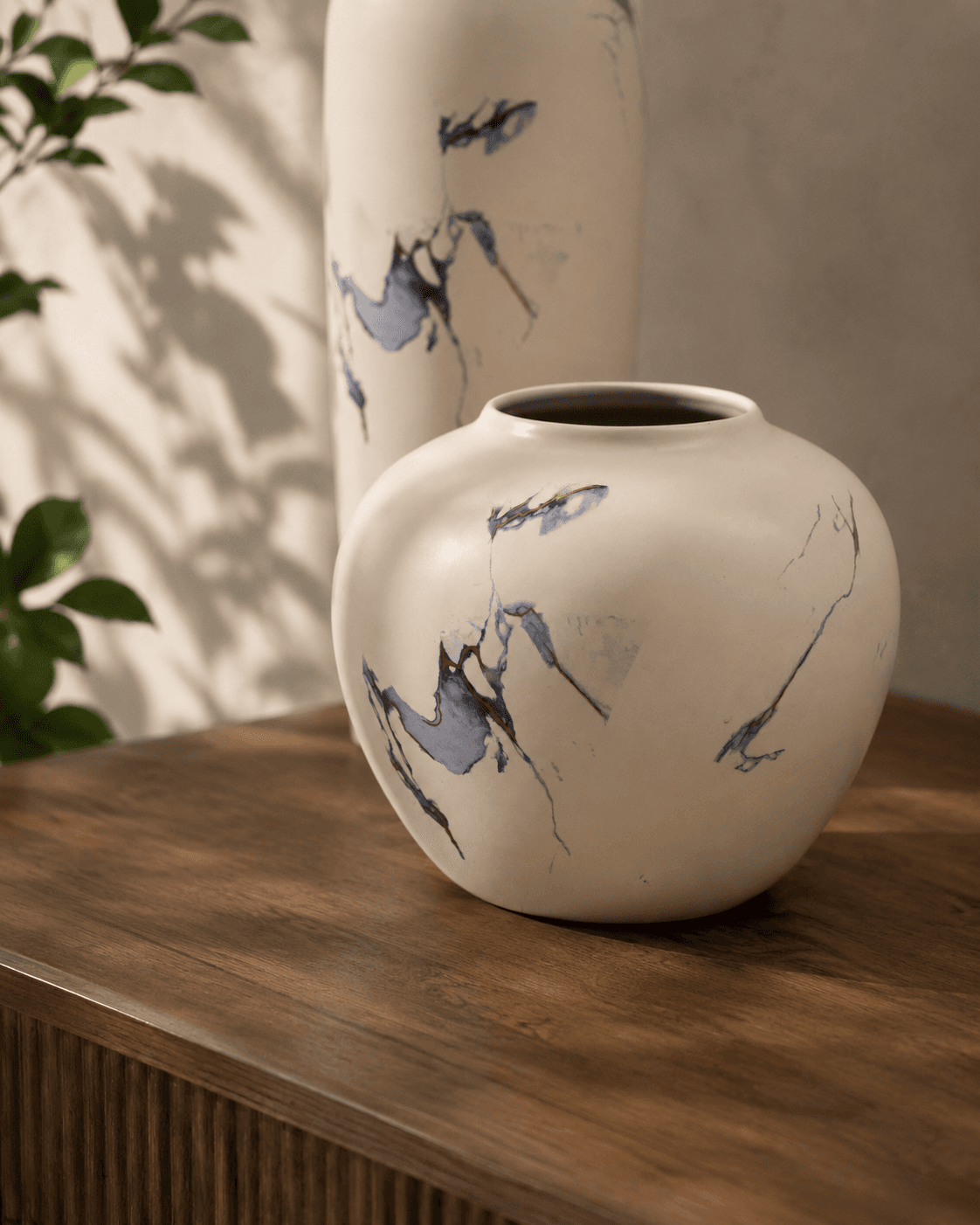 White & Blue Vase (Set of 3)