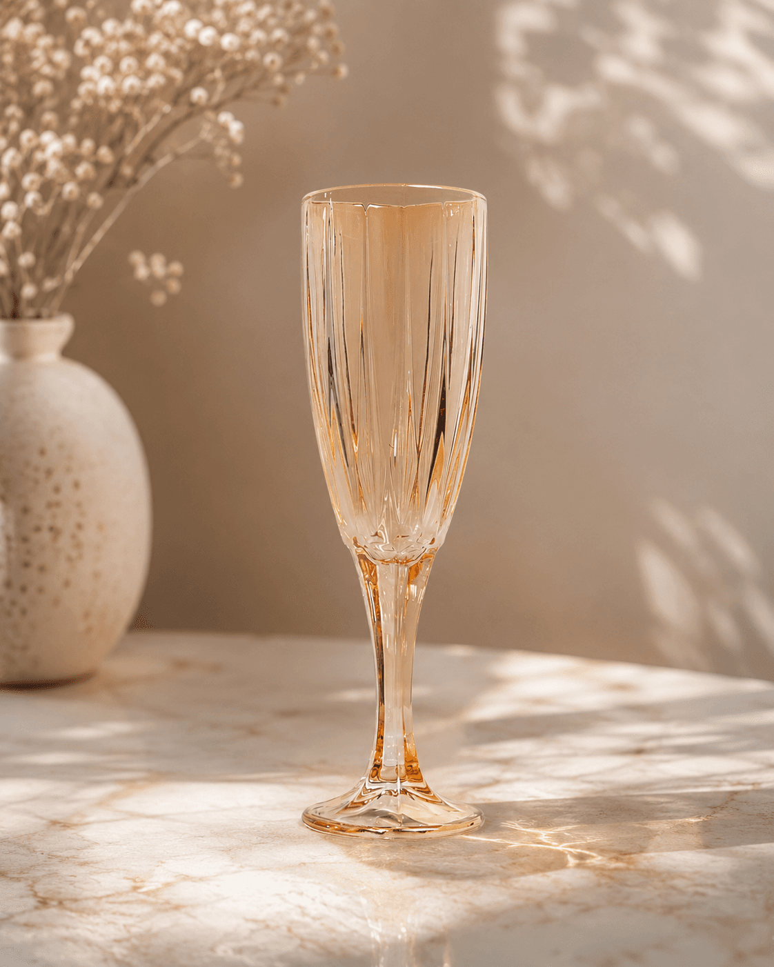 Gold-Tinted Champagne Glass – Set of 6