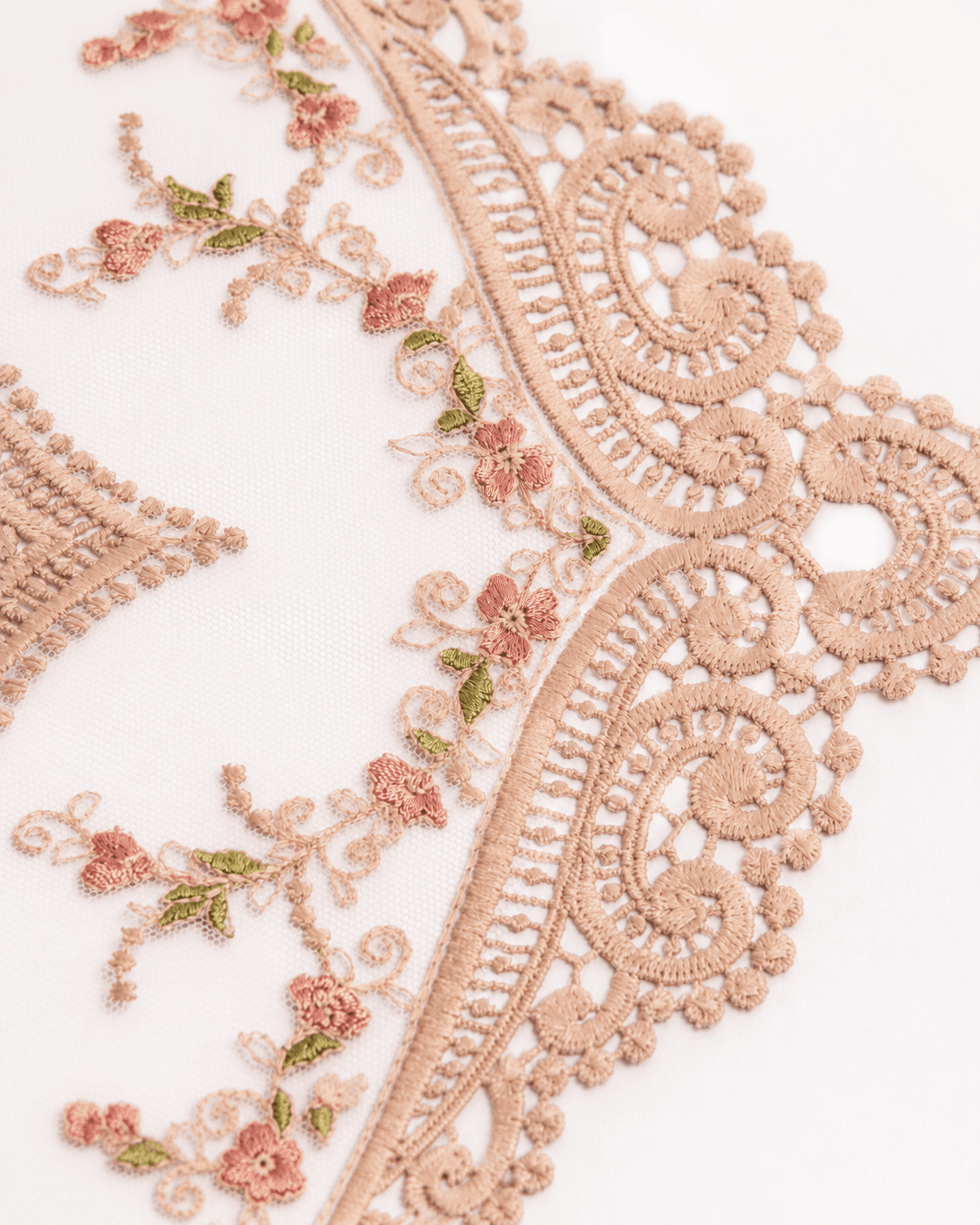 Rose Embroidered Lace Doillies