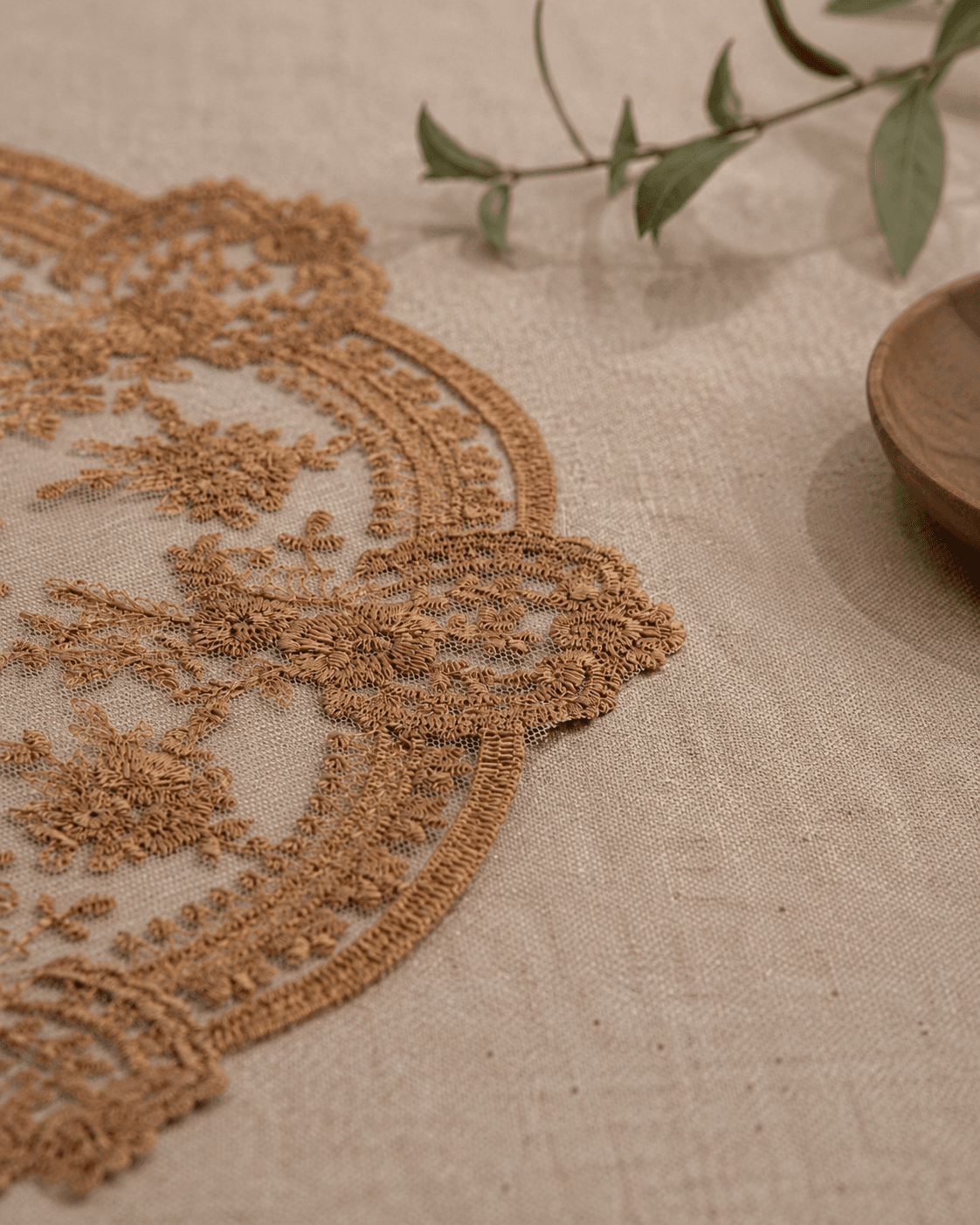 Floral Lace Embroidered Doillies