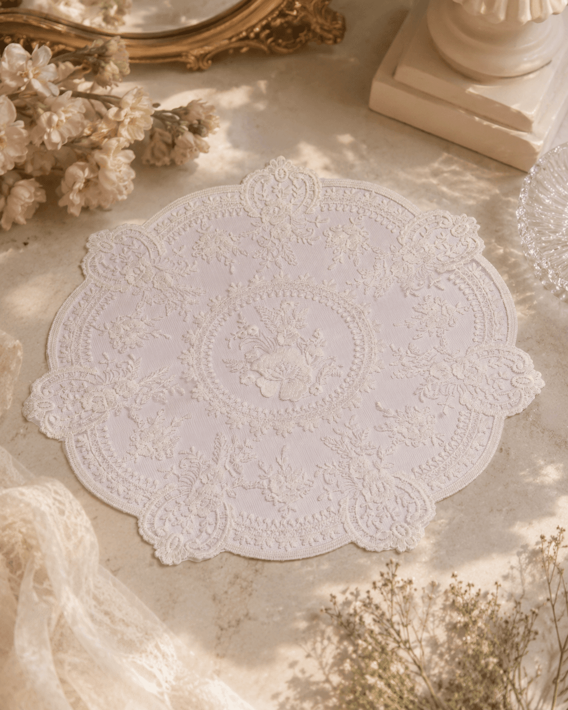 Classis Rose Cutwork Doillies