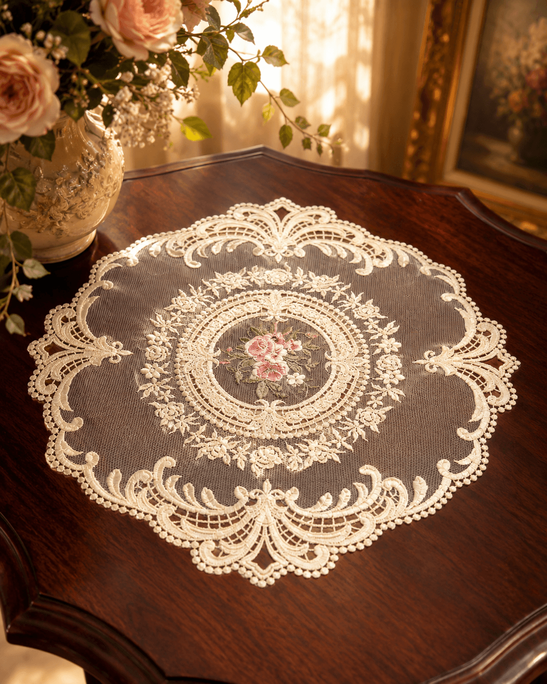 Vintage Floral Doillies
