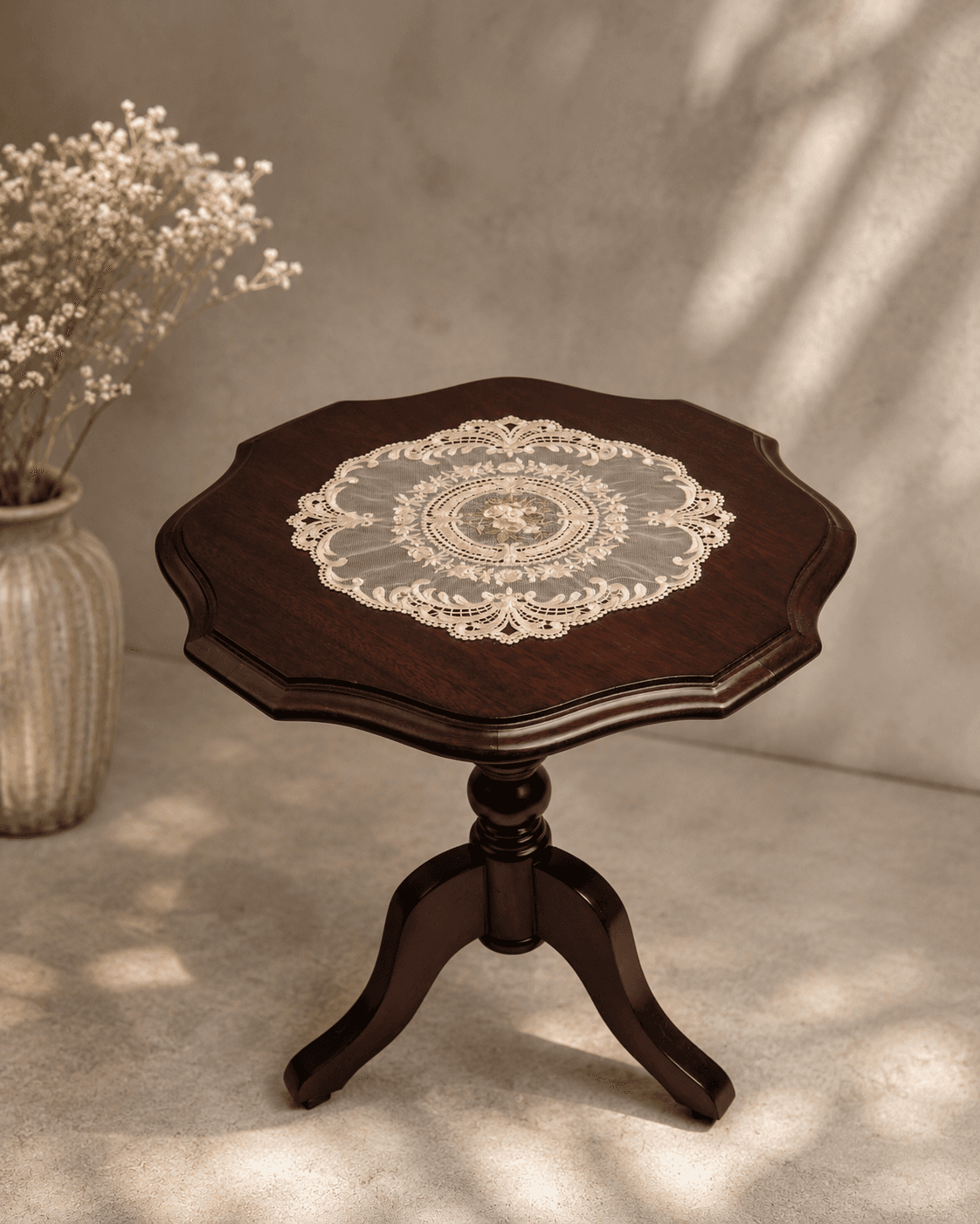 Doillies Net Scalloped-mauve