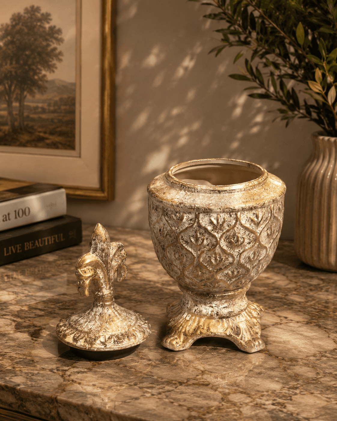 Decorative Jar – Antique Finish - Small